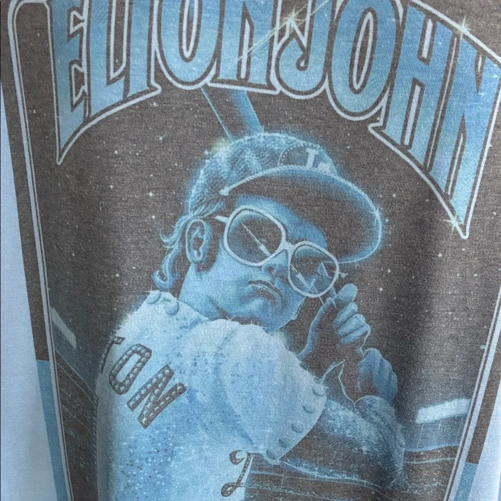 T-shirt Hatman's Originals luxury Tee Elton John Blue Graphic Tee - Picture 3 of 4
